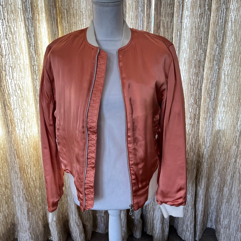 NWT Rag & Bone peach colored bomber jacket